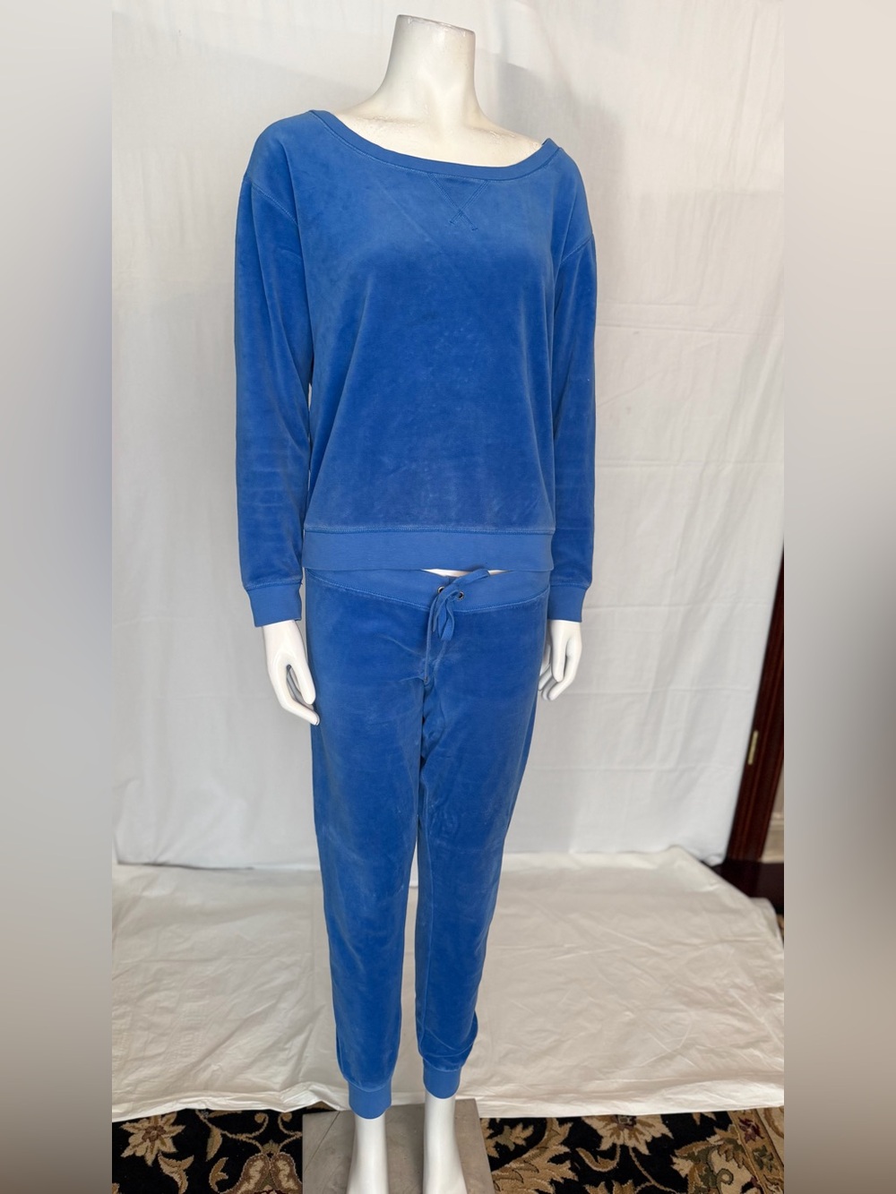 Juicy Couture Royal Blue Velour Kids Pajama Set - Top & Jogger Pants